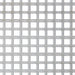  Square Perforated Grille In Aluminium with Floral Rosettes on Coarse Mesh