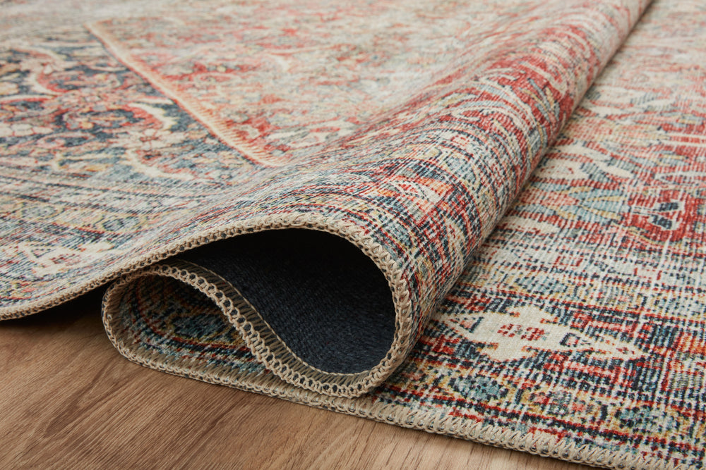 Tapis Georgie Rouge / Marine (GER-01)