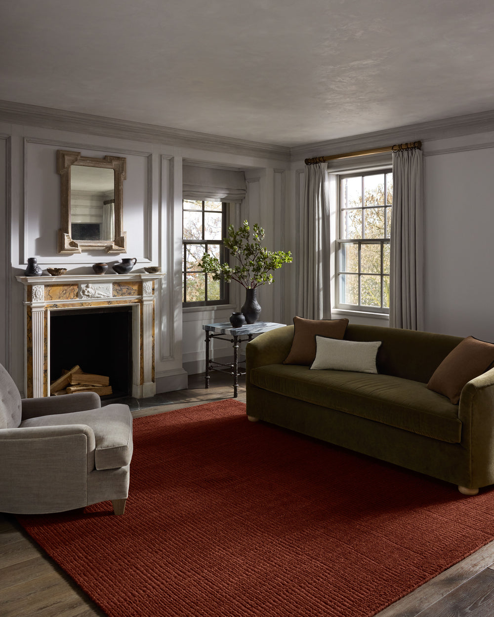 GRN-01 Greenwich Merlot Rug