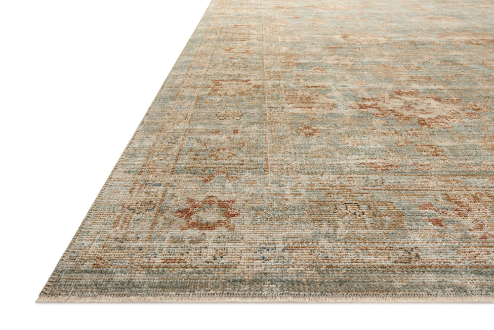 Heritage Aqua / Terracotta Rug (HER-06)