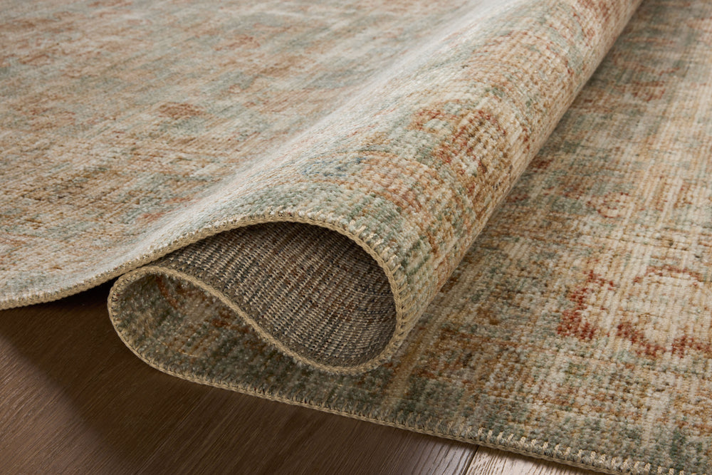 Heritage Aqua / Terracotta Rug (HER-06)