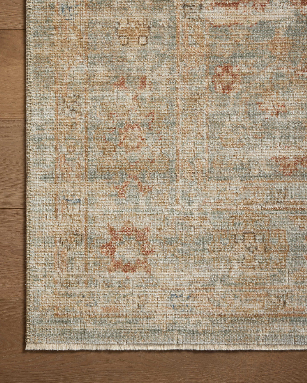 Heritage Aqua / Terracotta Rug (HER-06)