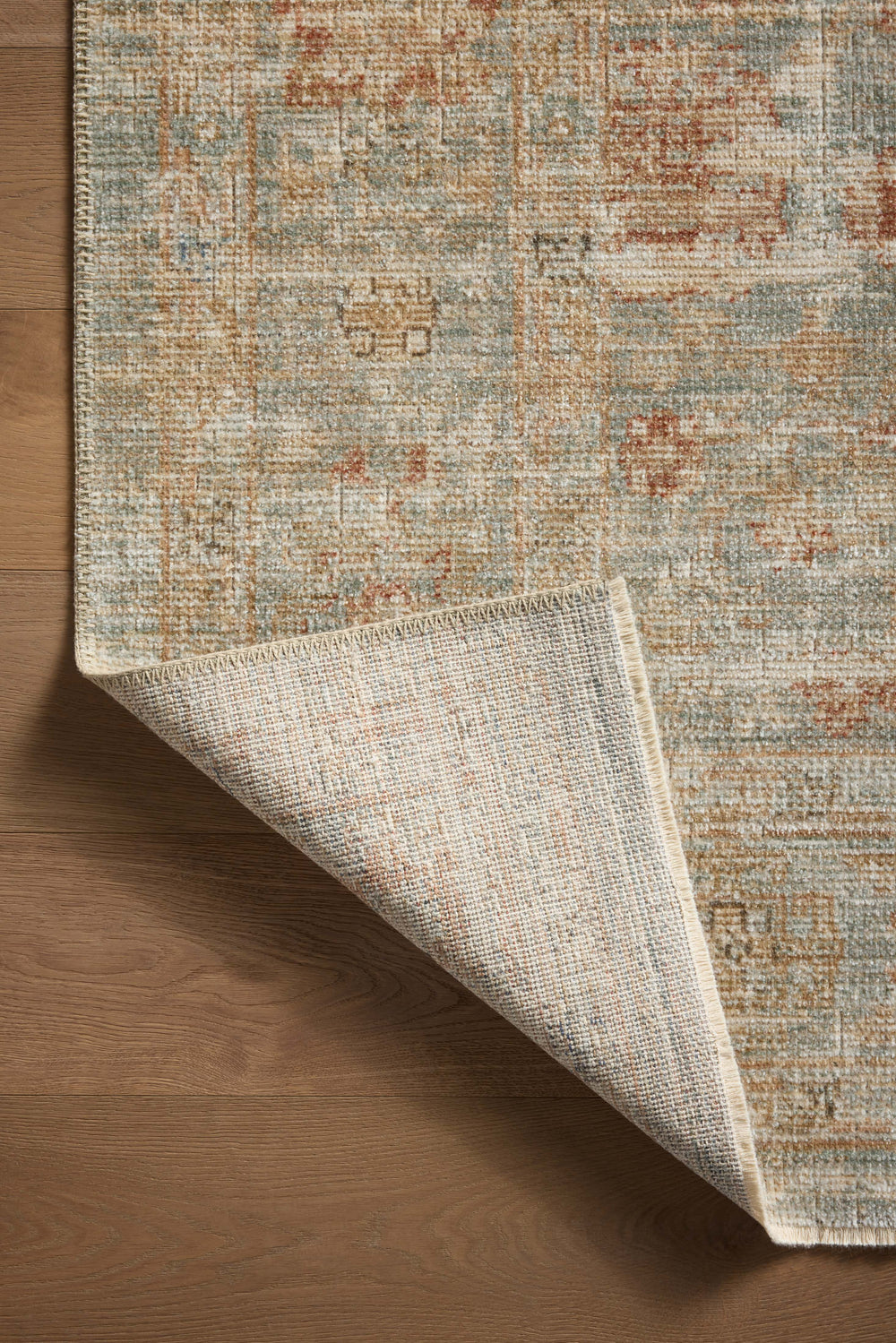 Heritage Aqua / Terracotta Rug (HER-06)