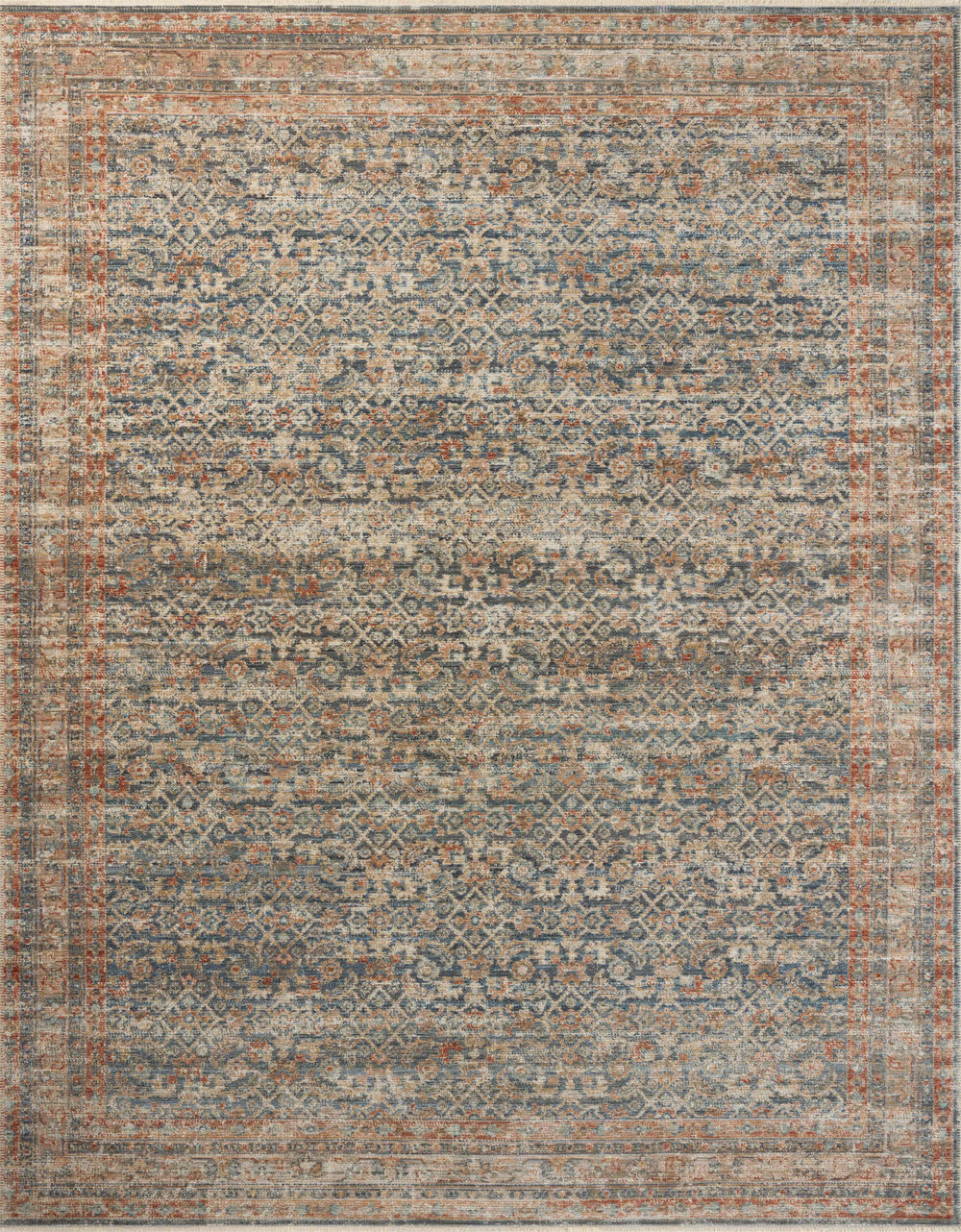 Her-12 Héritage loloi tapis bleu / rouille