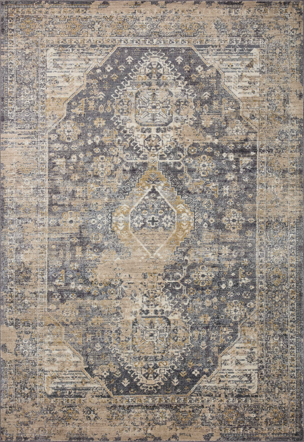 Indra Charcoal / Natural Rug (INA-03)