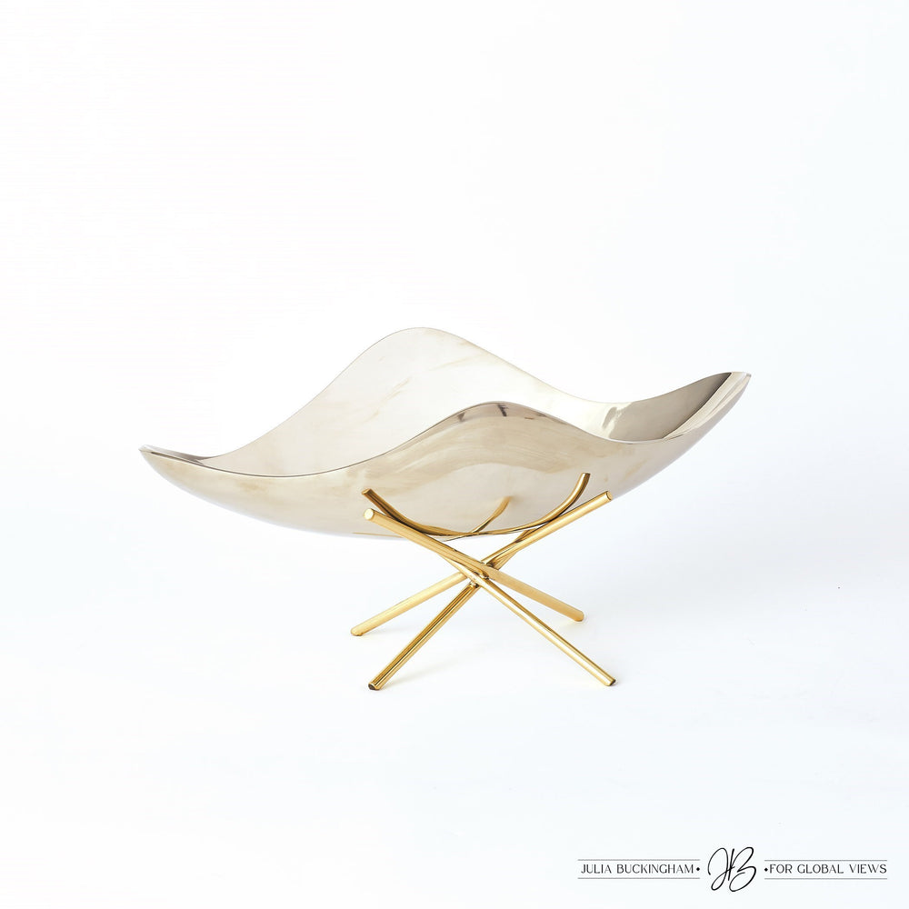 Thistle Decorative Bowl w/Brass Stand