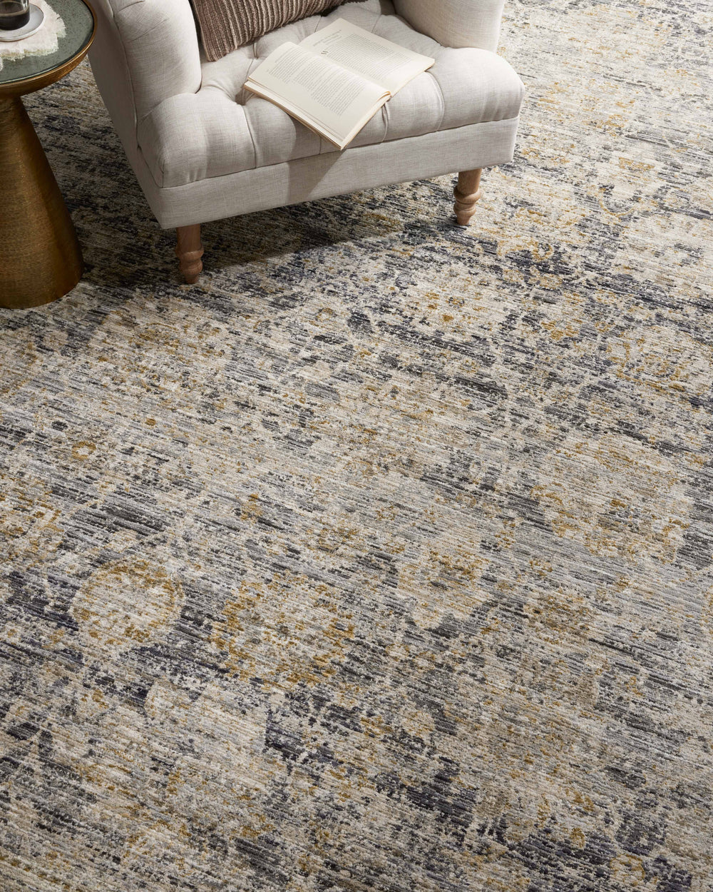 Katherine Charcoal / Gold Rug (KES-02)