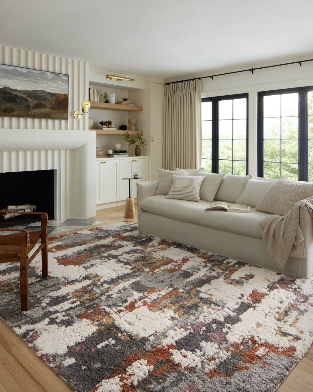 Levitt Shag Grey / Multi Rug (LEV-04)