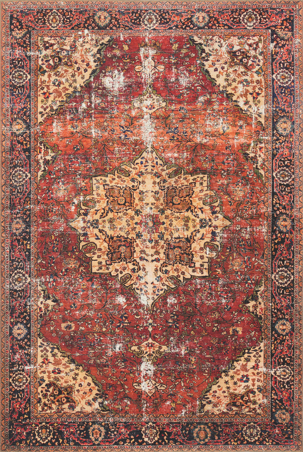 Loren Red / Navy Rug (LQ-07)