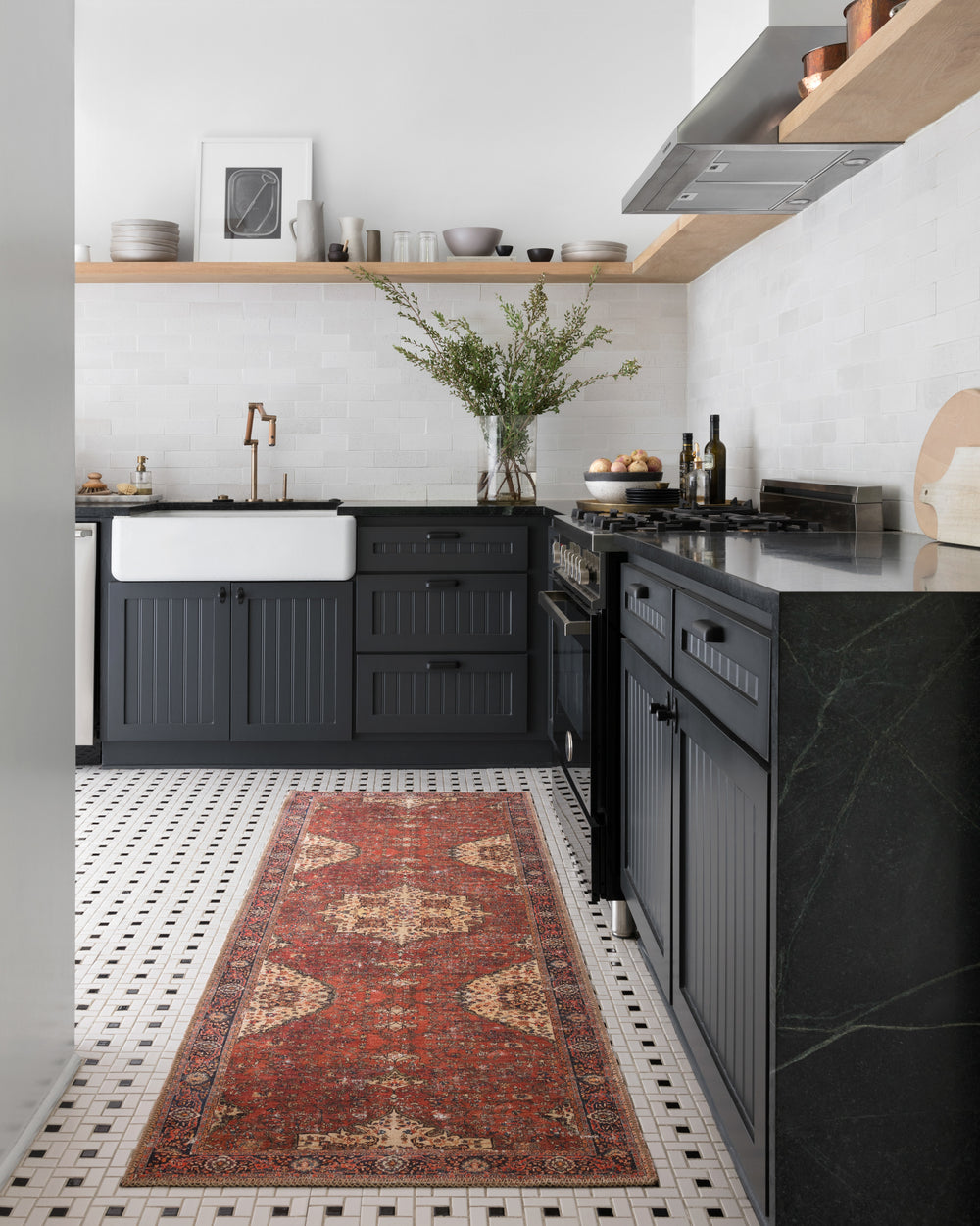 Loren Red / Navy Rug (LQ-07)