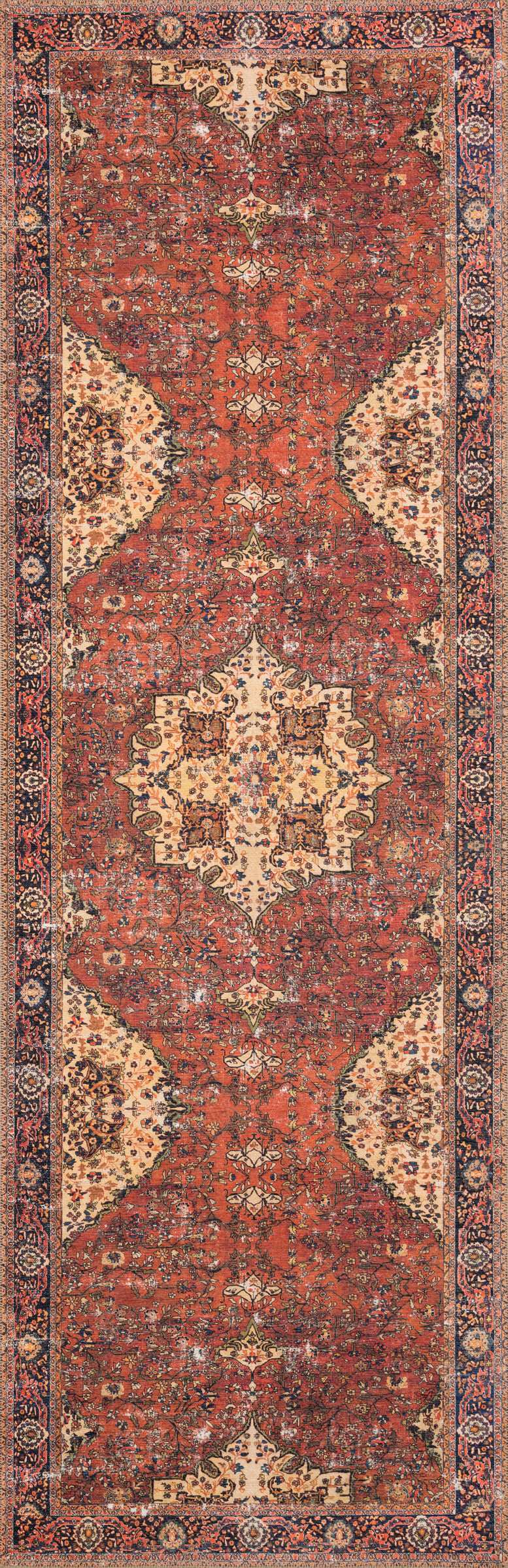 Loren Red / Navy Rug (LQ-07)