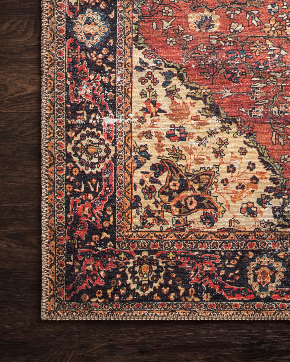 Loren Red / Navy Rug (LQ-07)