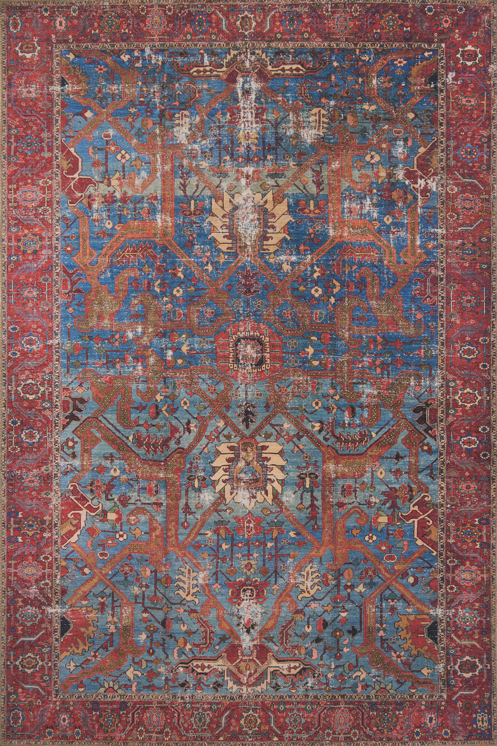 Loren Blue / Red Rug (LQ-10)