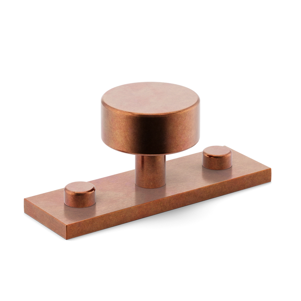 Armac_Martin_Plain_MIX_Knob_Small_Plate_Aged_Copper