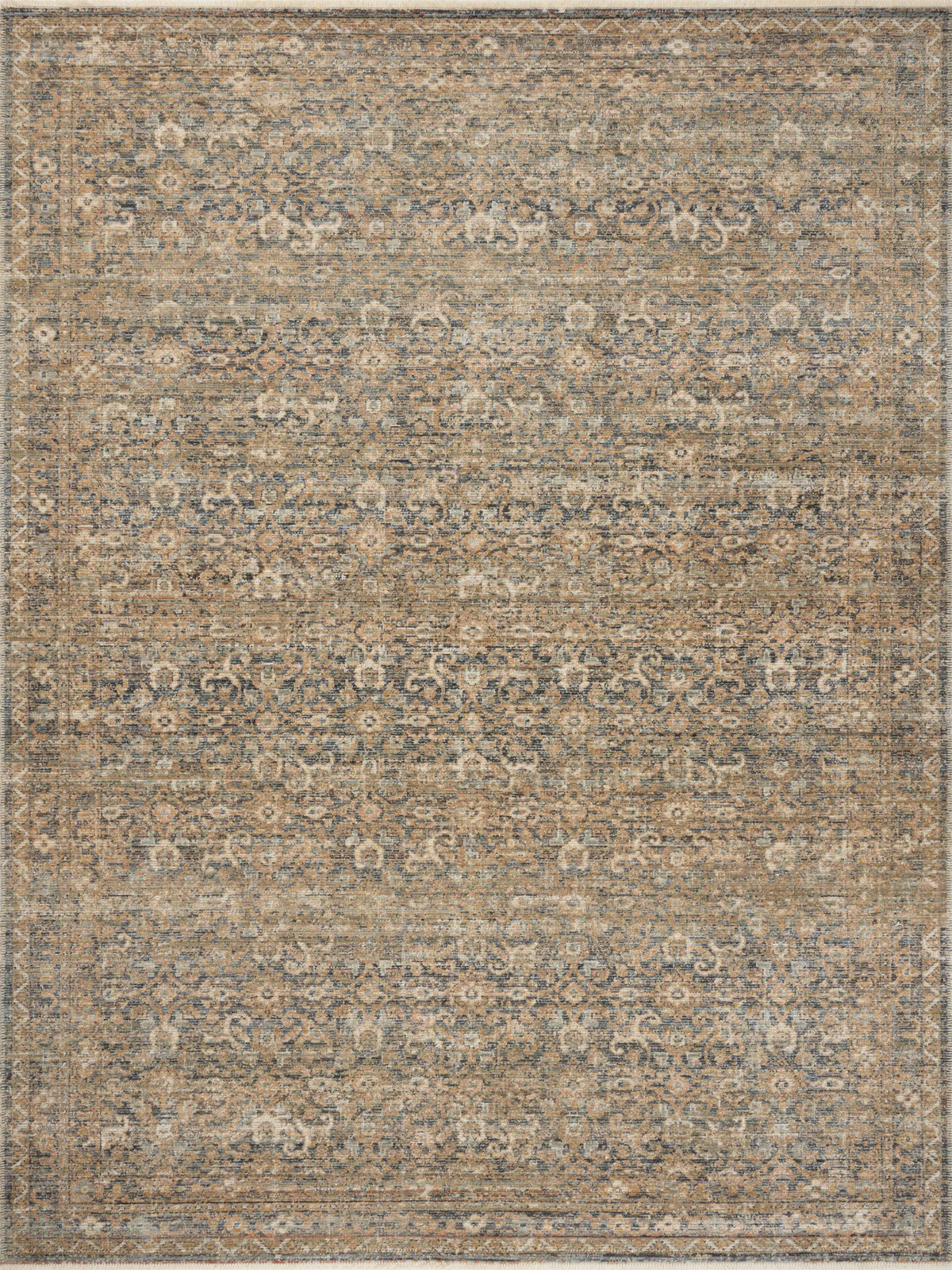 Molly Clock Rug Show Molly Denim / Gold Rug (MOL-02) — Union Lighting & Decor