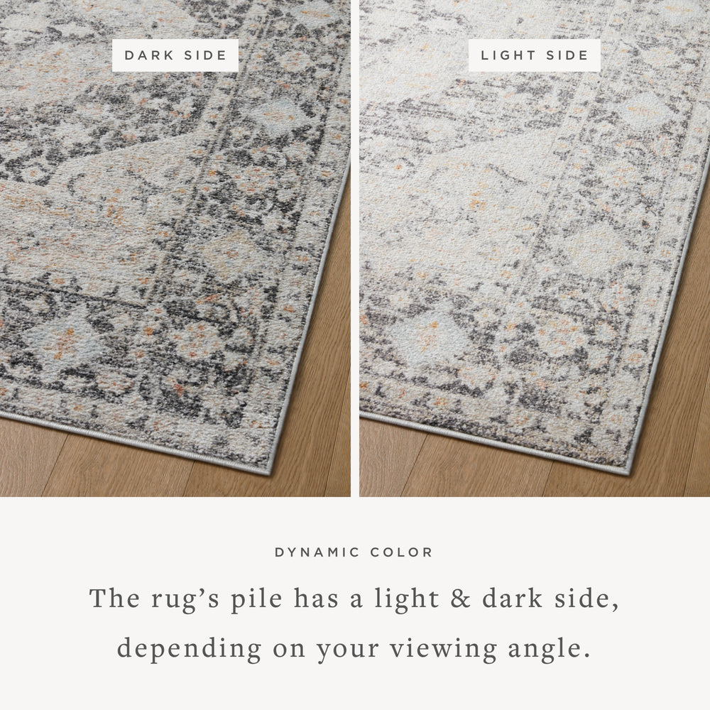 Lun-01 Loloi Monroe Charcoal / Multi tapis