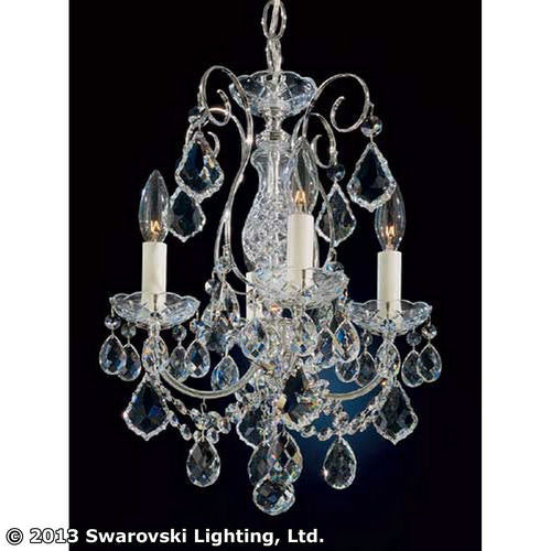 Schonbek - Four Light Chandelier - New Orleans - Polished Silver- Union Lighting Luminaires Decor