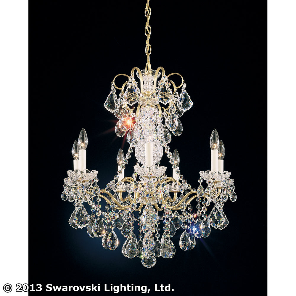 Schonbek - Seven Light Chandelier - New Orleans - French Gold- Union Lighting Luminaires Decor