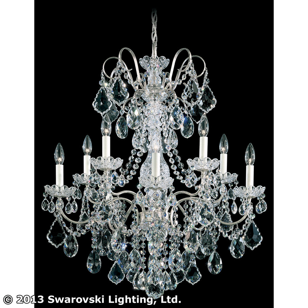 Schonbek - Ten Light Chandelier - New Orleans - Antique Silver- Union Lighting Luminaires Decor