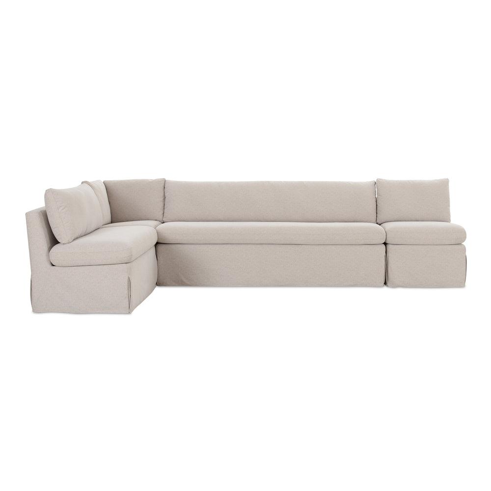 Fable Slipcover Dining Banquette L-Shape 125.5In