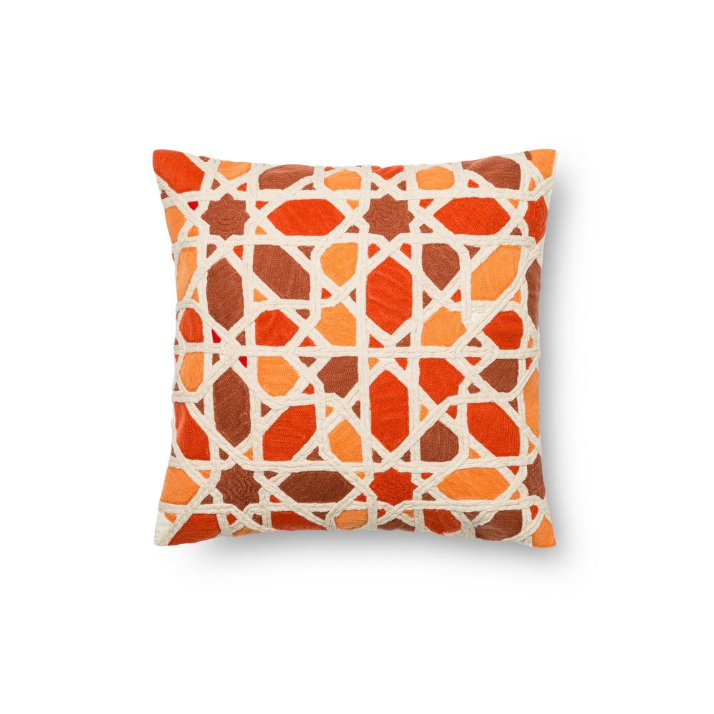Coussin orange / rouge (P0301)