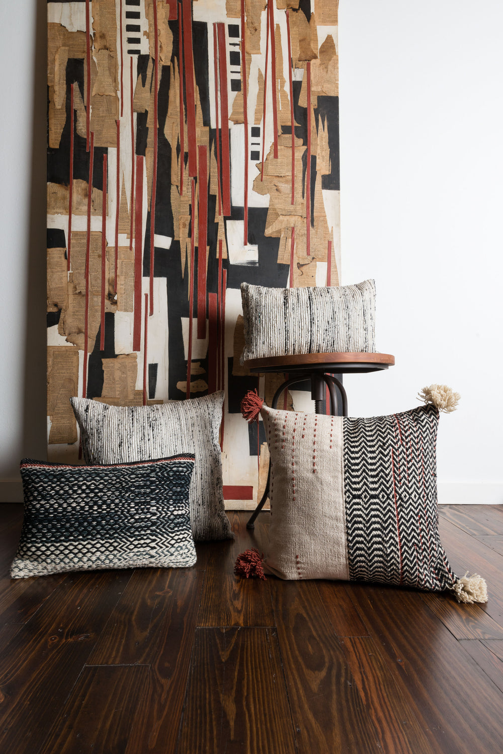 Coussin Noir / Ivoire (P0227)