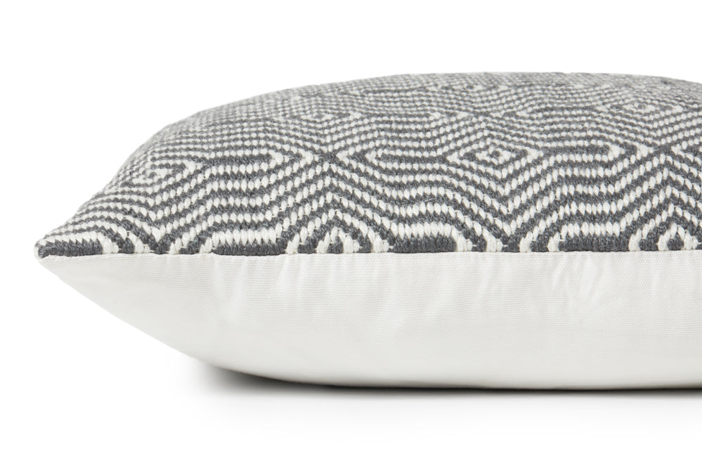 Charcoal / White Pillow (P0339)