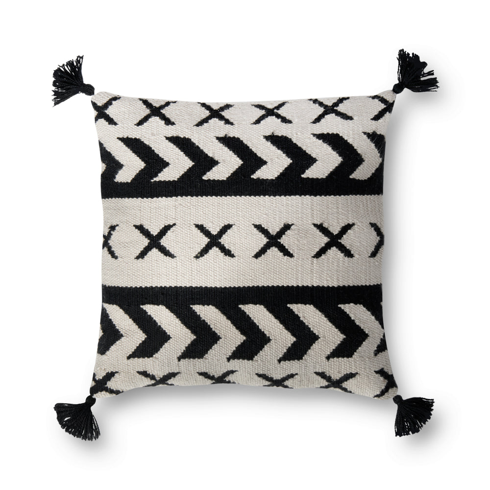 Coussin noir / ivoire (P0502)