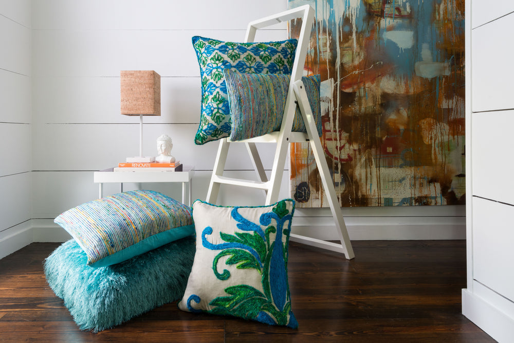 Blue / Multi Pillow (P0242)