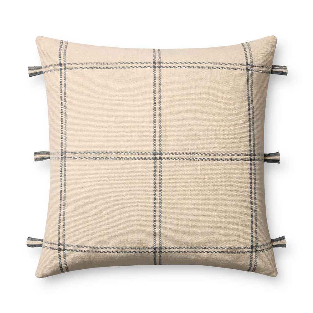 Lainey Natural / Blue Pillow (PAL0060)