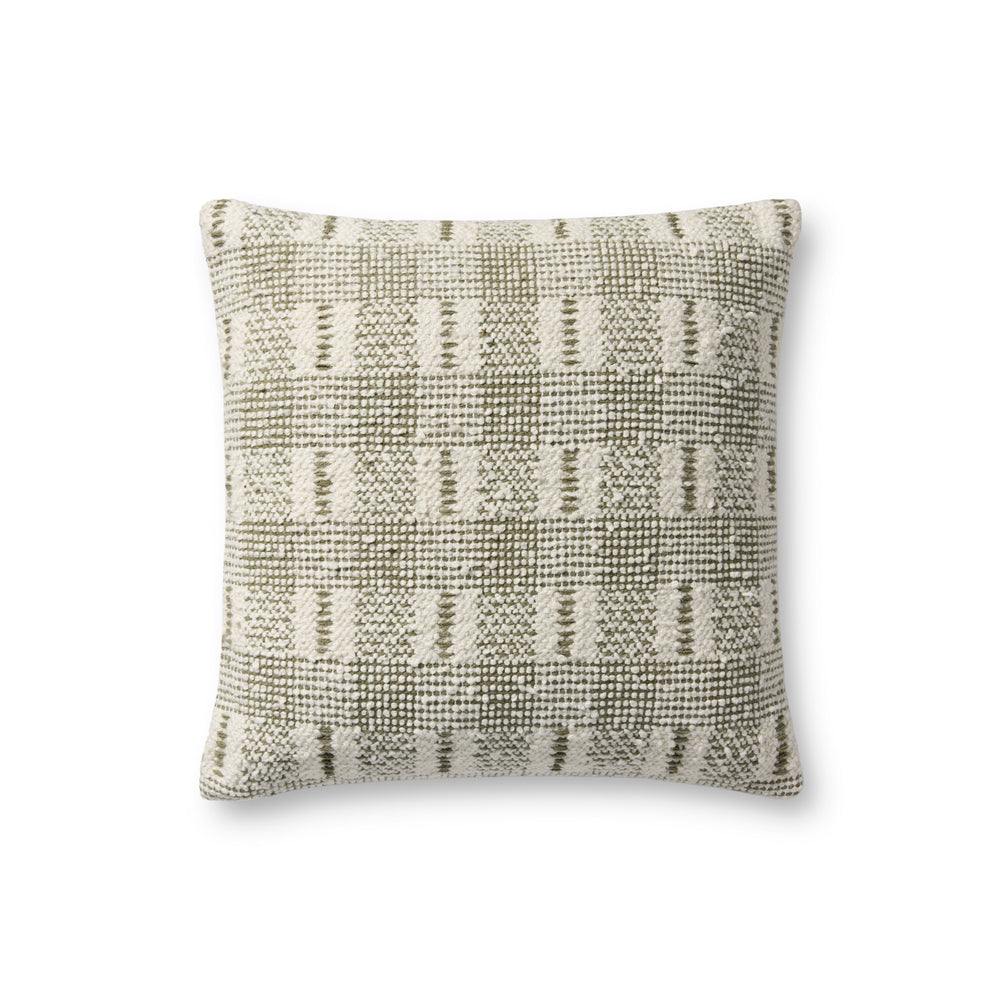 Ivory / Green Pillow (PLL0185)