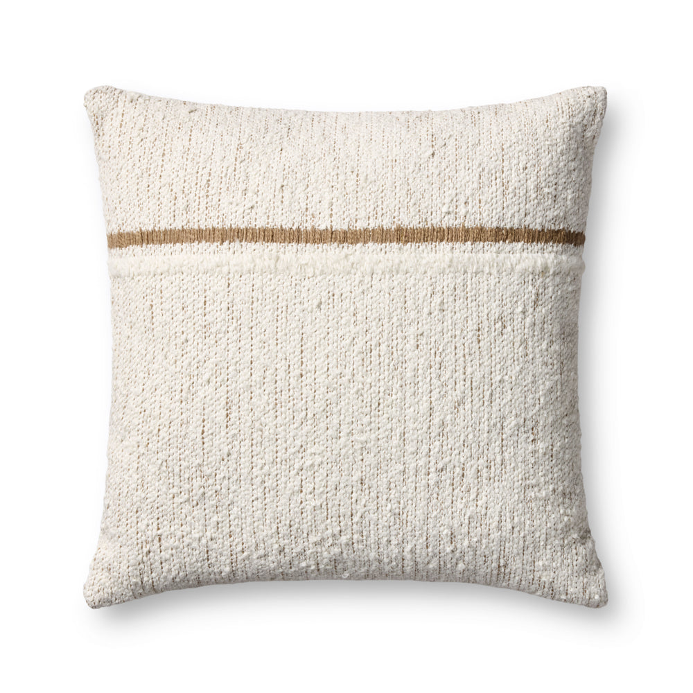 Ivory / Rustic Brown Pillow (PLL0192)