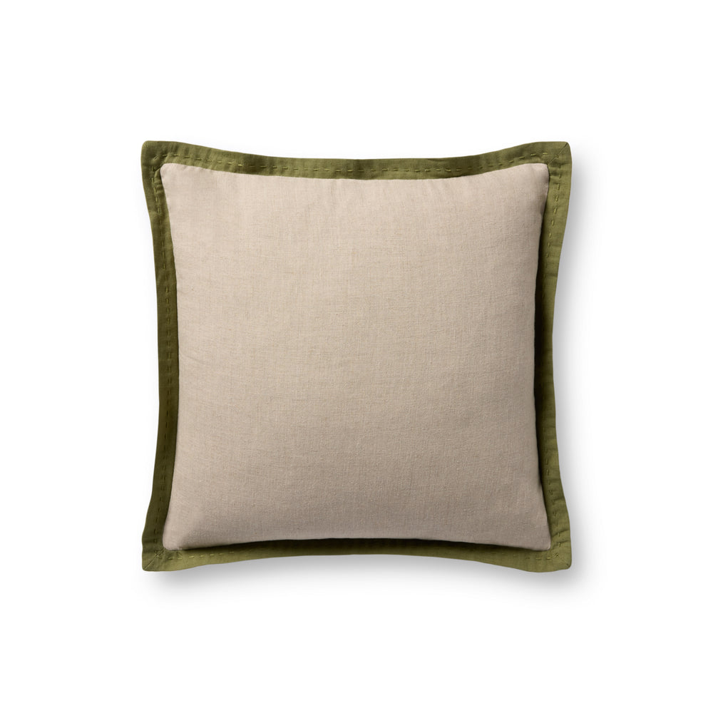 PLL0197 Oreiller naturel / vert