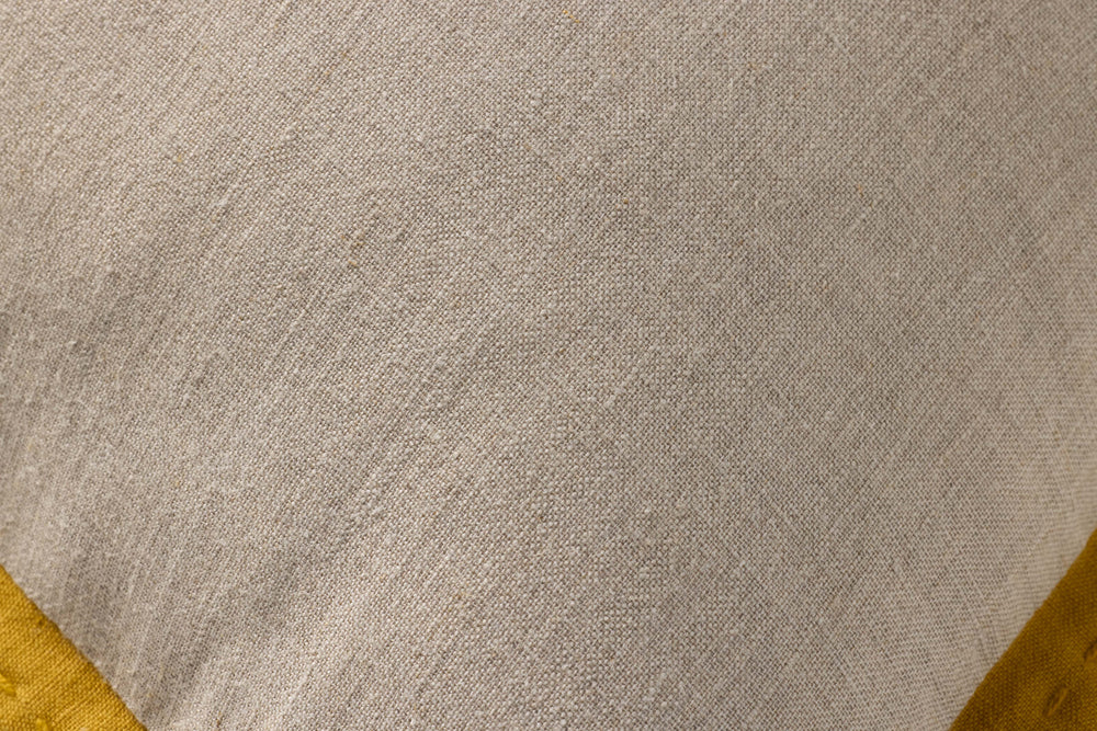 PLL0197 Oreiller naturel / moutarde