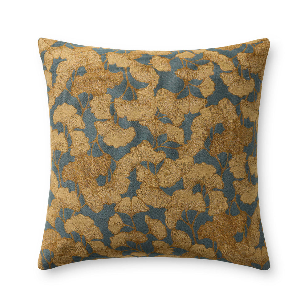 Fawn Blue / Gold Pillow (PCJ0032)