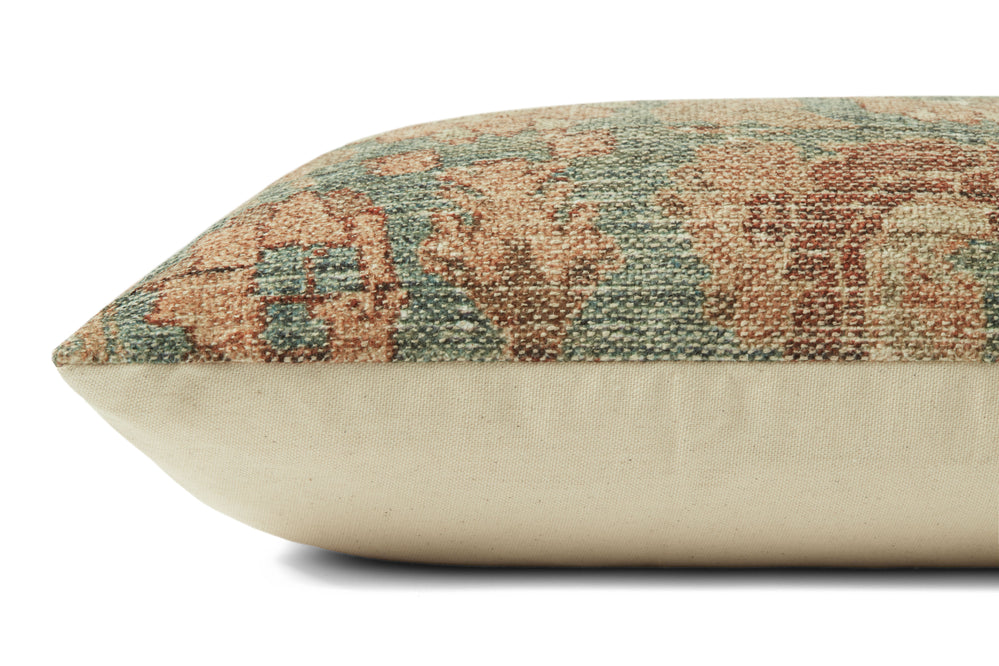 PAR0002 Clay Teal/Terracotta Pillow