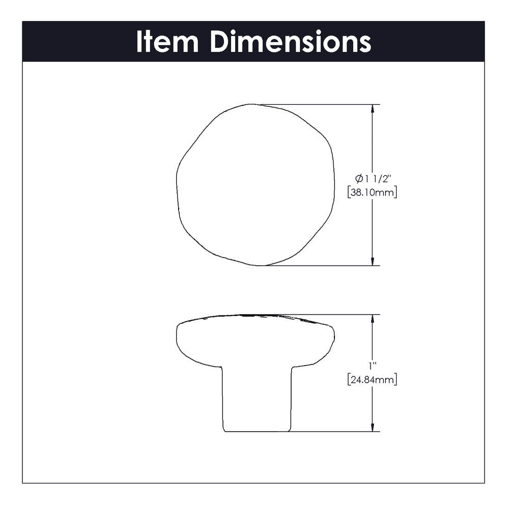 Carbonite Round Knob