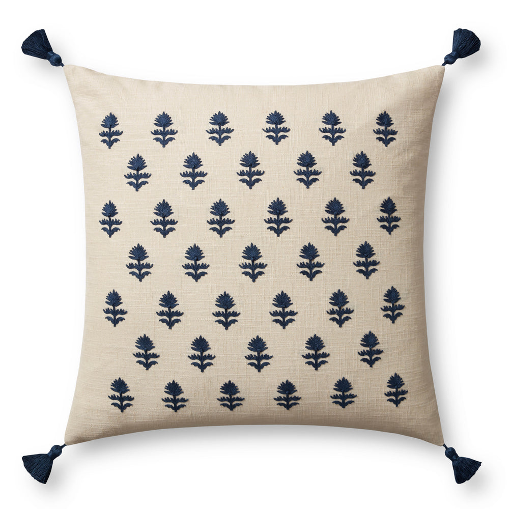 PMH0051 Addison Beige / Navy Pillow