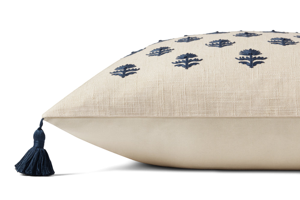 PMH0051 Addison Beige / Navy Pillow