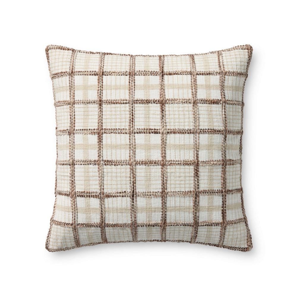 Coussin Norman ivoire/marron (PCJ0035)