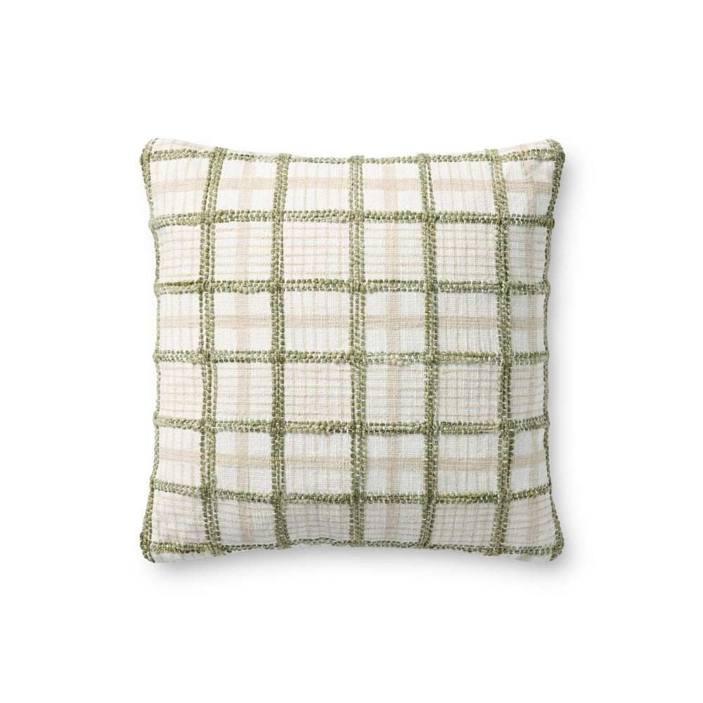 Coussin Norman ivoire/vert (PCJ0035)