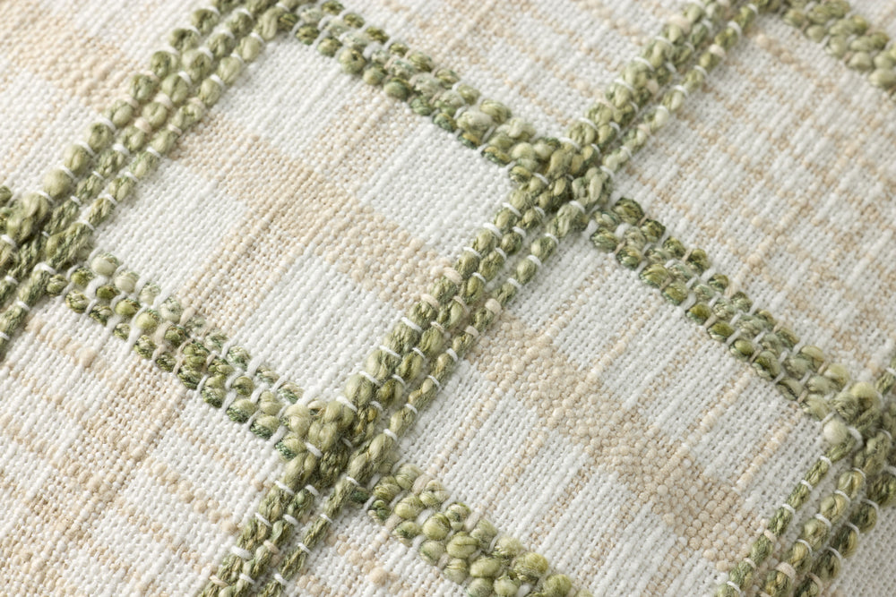 Coussin Norman ivoire/vert (PCJ0035)