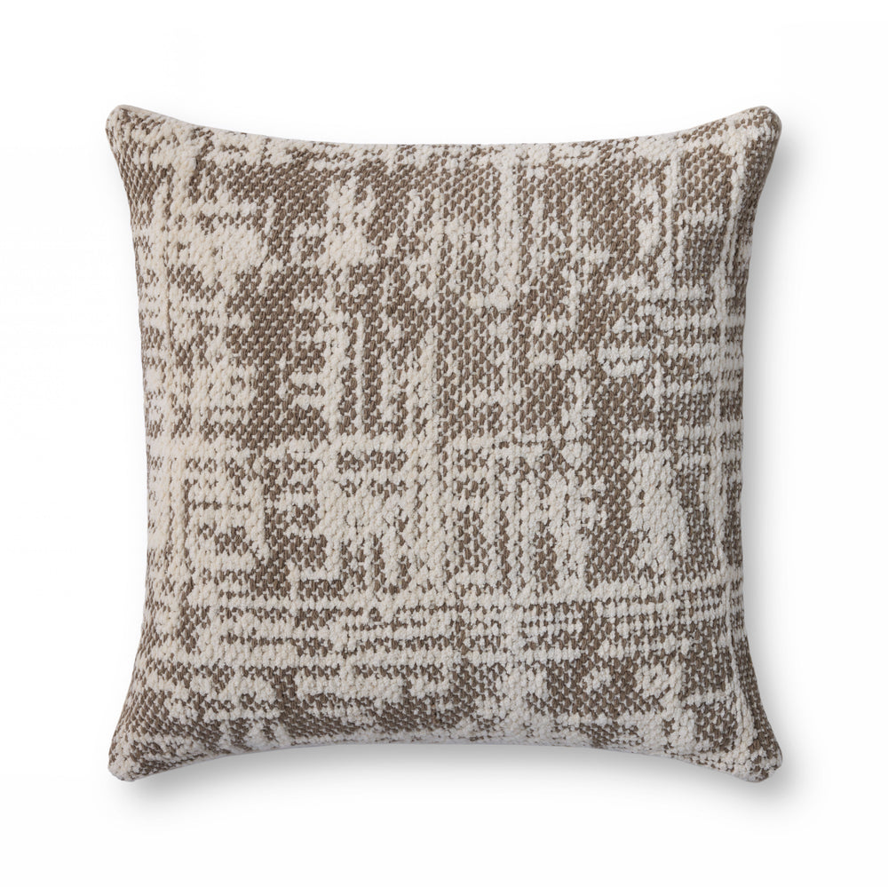 PLL0141  DarkTaupe/Ivory Pillow