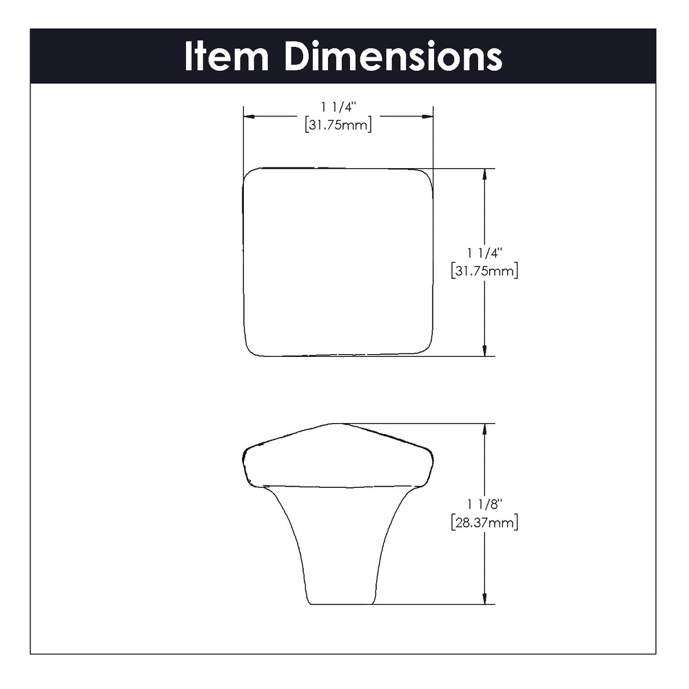 Carbonite Square Knob
