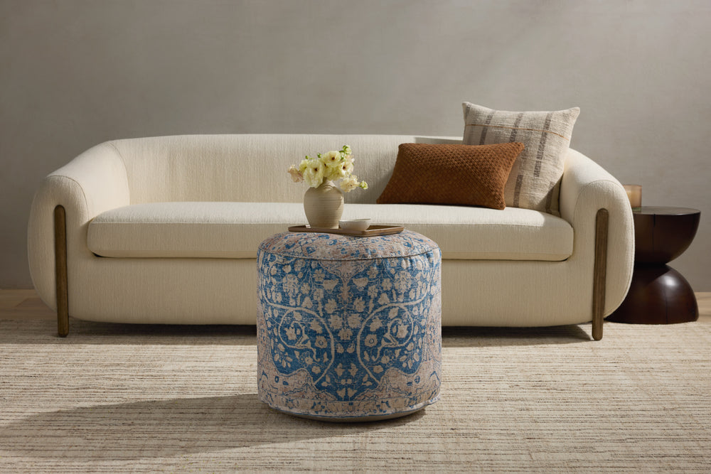 Blue / Tangerine Pouf (LPF211)