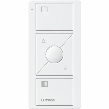 Lutron 3-Button Pico Smart Remote, with Raise/Lower and Preset, with Pre-Engraved Shade Icons, On/Off Buttons, Gloss White, PJ2-3BRL-GWH-S01 - Union Lighting and Décor