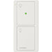 Lutron 2-Button Pico Smart Remote, with Pre-Engraved Light Icons, On/Off Buttons, Gloss White, PJ2-2B-GWH-L01 - Union Lighting and Décor