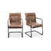 Ansel Arm Chair Grazed  Leather Set Of Two