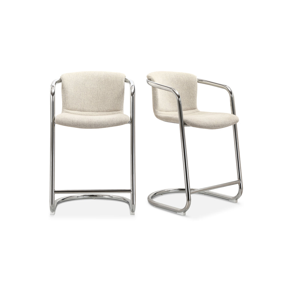 Freeman Chrome Frame Counter Stool Set Of Two