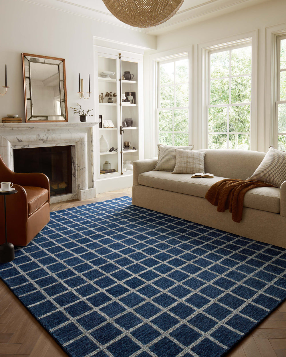 Polly Navy / Silver Rug (POL-05)